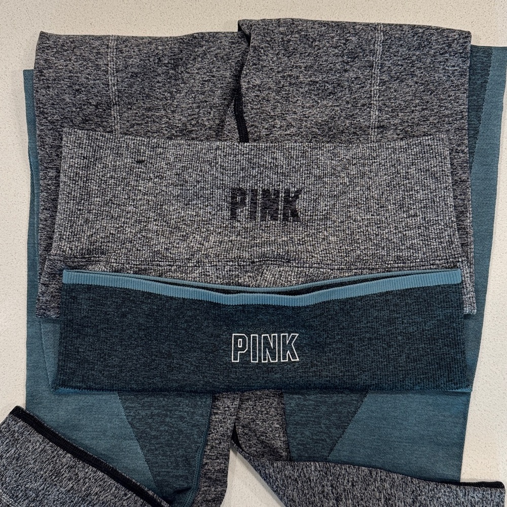 LOT OF TWO 2️⃣ PINK Victoria's Secret Leggings small EUC